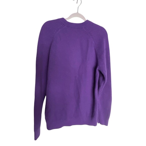 Gap Women's Purple Heavy Knit Aran Design Sweater - Picture 6 of 9
